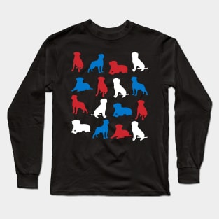 Patriotic Rottweiler Dog America Flag 4Th Of July Long Sleeve T-Shirt